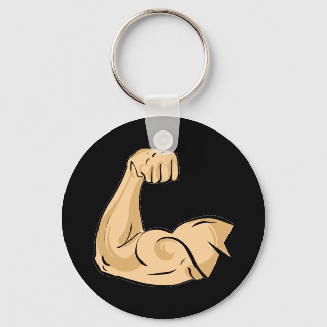 Llavero PERSONALIZADO MÚSCULOS HOMBRE brazo fuerte biceps  (Anverso)