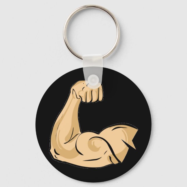 Llavero PERSONALIZADO MÚSCULOS HOMBRE brazo fuerte biceps  (Anverso)