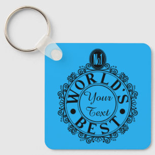 Llavero Personalizado No.1 Worlds Best . . (Su texto) Tipo