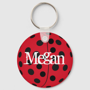 Llavero Personalizado Nombrado Megan Ladybug Keyring