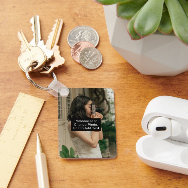 Llavero Personalizado Nombre de arte fotográfico Monograma (Escritorio )