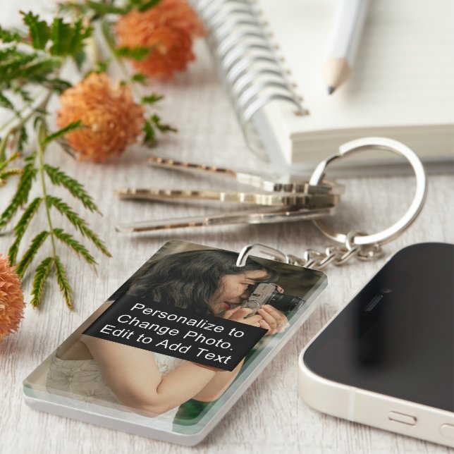 Llavero Personalizado Nombre del arte fotográfico Monogram (Frente Derecha)