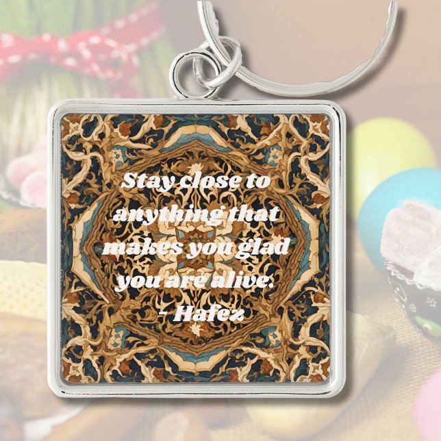 Llavero Personalizado Nowruz regalo de Año Nuevo persa Art (Custom Nowruz Persian New Year Gift Khatam Art)