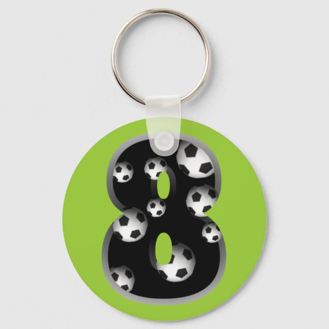Llavero Personalizado número 8 Keychain (Anverso)