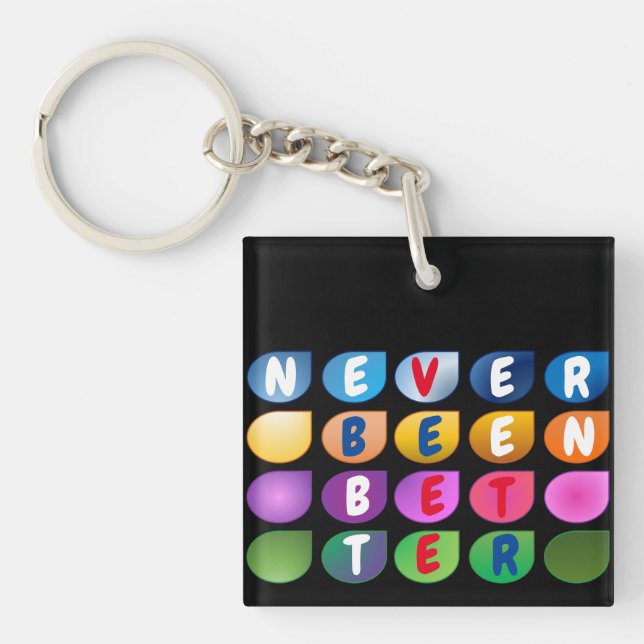 Llavero Personalizado Nunca Ha Sido Mejor Anillo Motivacio (Frente)