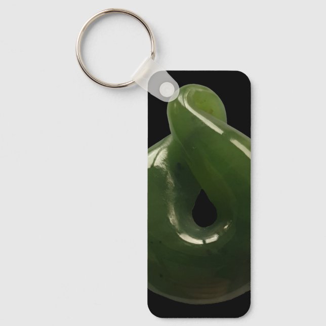 Llavero Personalizado NZ Greenstone Pounamu Twist Gist Key (Anverso)