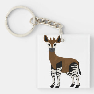 Llavero Personalizado Okapi, animal Majestic Okapi, amante
