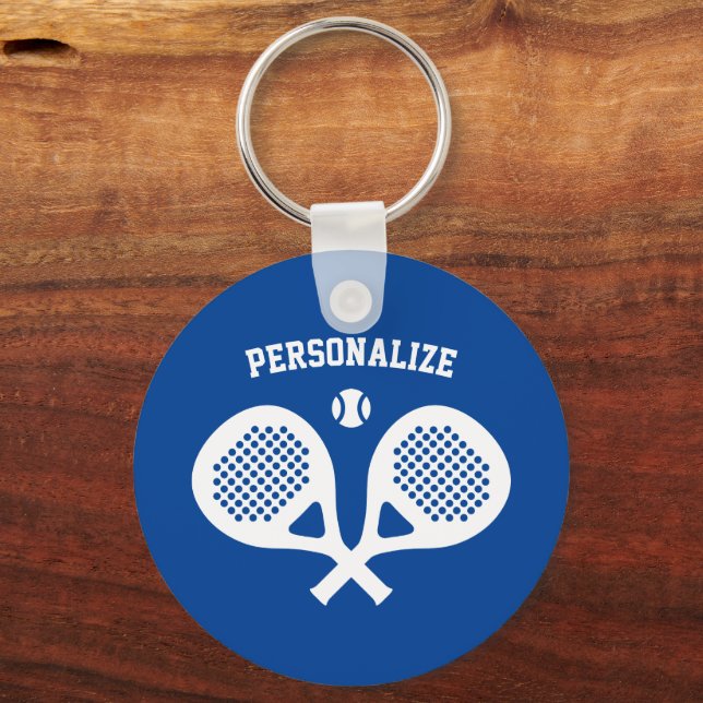 Llavero Personalizado padel tenis raqueta de deporte caden (Anverso)