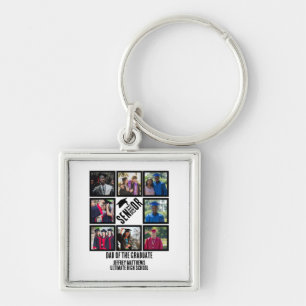 Llavero Personalizado Papá del Collage de fotos de grado 8