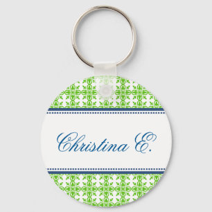 Llavero personalizado para dama de honor en verde 