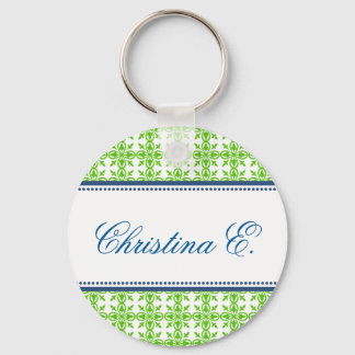 Llavero personalizado para dama de honor en verde 