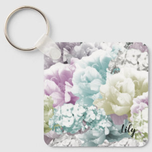 Llavero personalizado para damas de honor con ramo