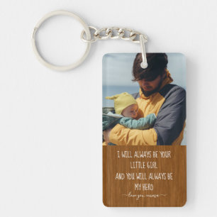 Llavero personalizado para papá con foto moderna, 