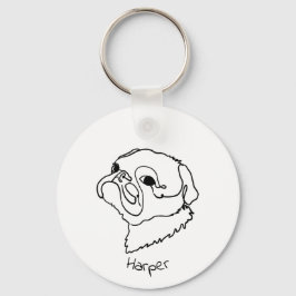 Llavero Personalizado Paw-sitive Pug Keychain