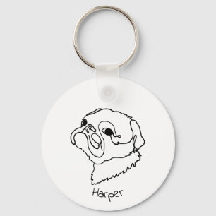 Llavero Personalizado Paw-sitive Pug Keychain
