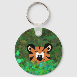 Llavero Personalizado Peeking Baby Tiger Rahul Keychain