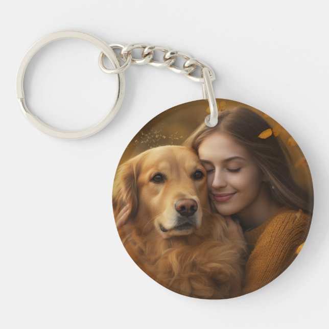 Llavero Personalizado Perro Modo Mamá Dos Foto Doble cara  (Frente)