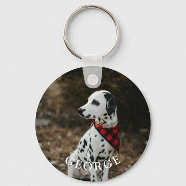 Llavero Personalizado personalizada Mascota de perro foto  (Anverso)