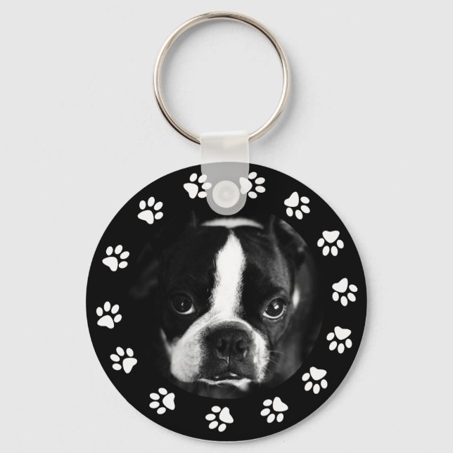 Llavero Personalizado personalizado de las fotos de perros (Anverso)