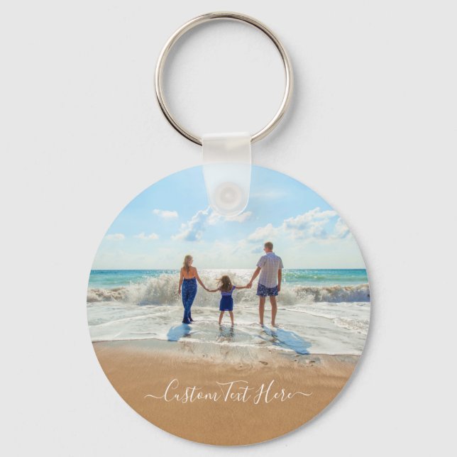 Llavero Personalizado Photo Keychain Tu foto y texto favor (Anverso)