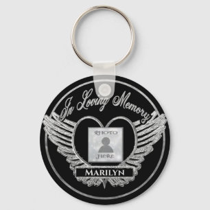 Llavero Personalizado Photo Memorial Heart Silver