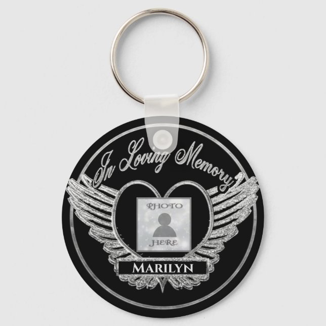 Llavero Personalizado Photo Memorial Heart Silver (Anverso)