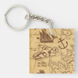 Llavero Personalizado Pirate mapa punto de tierra Familia