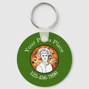 Llavero Personalizado Pizza Shop Keychain Promocional