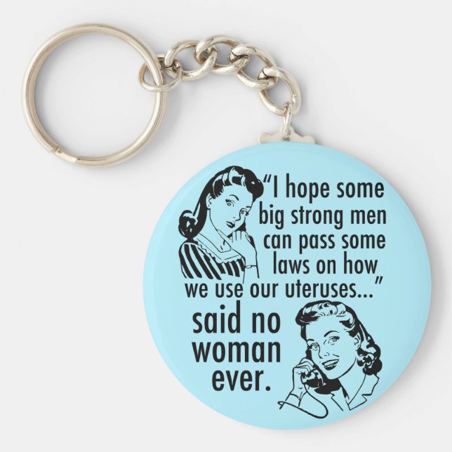 Llavero Personalizado política feminista pro Choice Retro  (Frente)