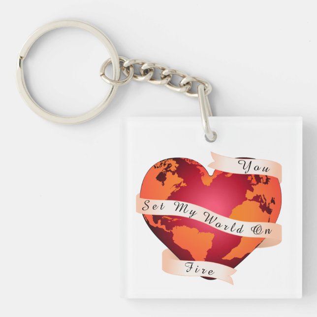 Llavero Personalizado, PONES MI MUNDO EN LÍNEA DE LA Tierr (Frente)