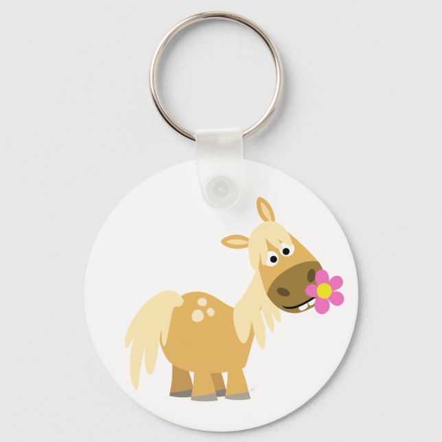 Llavero Personalizado Pony y Flower keychain (Anverso)