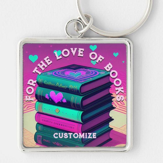 Llavero Personalizado Por El Amor De Los Libros (Frente)