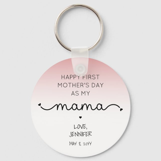 Llavero Personalizado Primer Día de la Madre Nuevos Regalo (Anverso)