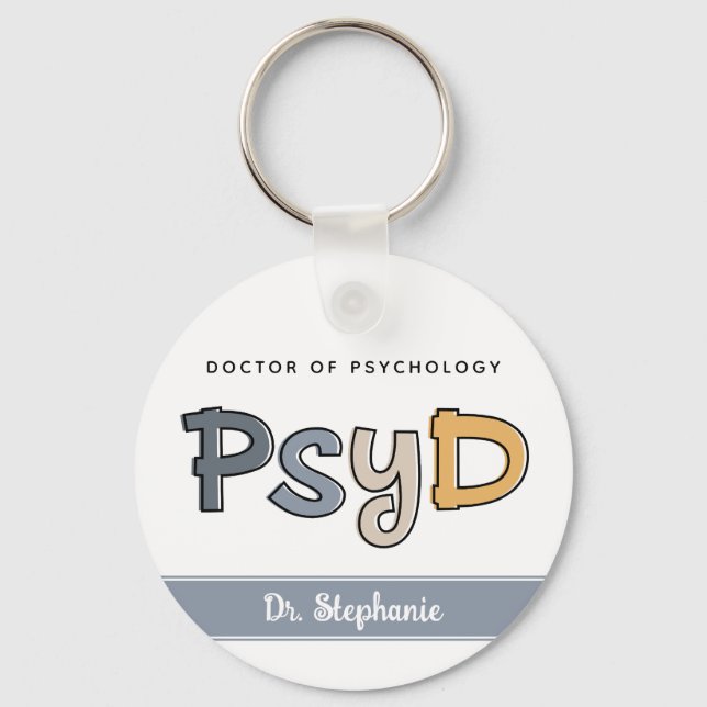 Llavero Personalizado PsyD Médica de Psicóloga (Anverso)