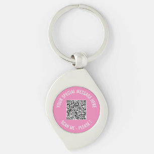 Llavero Personalizado QR Code Keychain y Text Elija su col