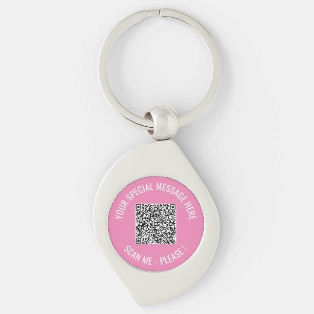 Llavero Personalizado QR Code Keychain y Text Elija su col (Anverso)