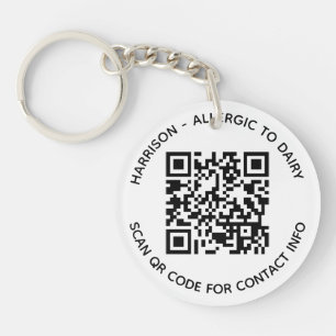 Llavero Personalizado QR Nombre de código texto informació