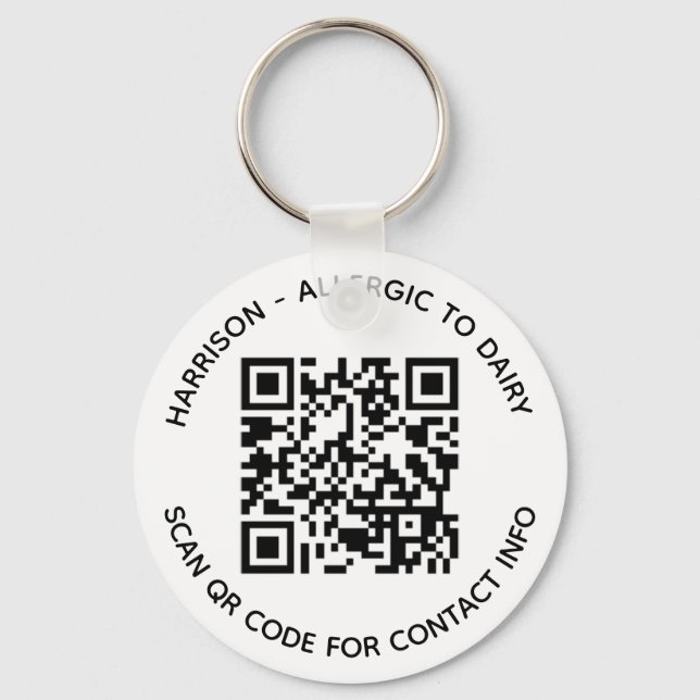Llavero Personalizado QR Nombre de código texto informació (Anverso)