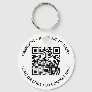 Llavero Personalizado QR Nombre de código texto informació