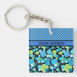Llavero Personalizado Quirky Blue Moons Doble cara Keychai