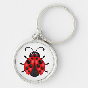 Llavero Personalizado Red Black Ladybug Keychain