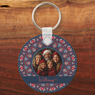 Llavero Personalizado Retrato Familiar Navidades Russet Ma