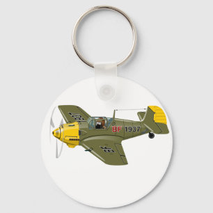 Llavero Personalizado retro avión de combate