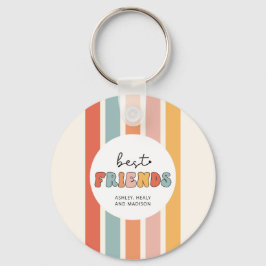 Llavero Personalizado Retro Mejor Amigos BFFs Cute Besties