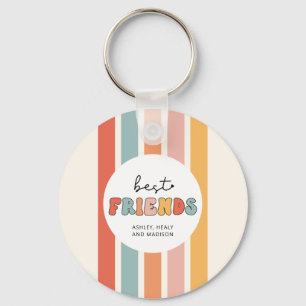 Llavero Personalizado Retro Mejor Amigos BFFs Cute Besties