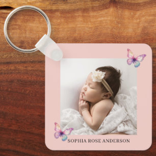 Llavero Personalizado Rosa con Dos Fotos de Maripo