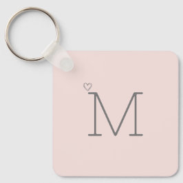 Llavero Personalizado Rosa Inicial