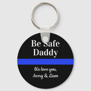 Llavero Personalizado Sé Seguro Papi Que Te Ama Policía