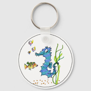Llavero Personalizado Seahorse Cute Fish Keychain