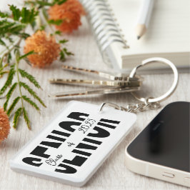 Llavero Personalizado senior negro clásico personalizado